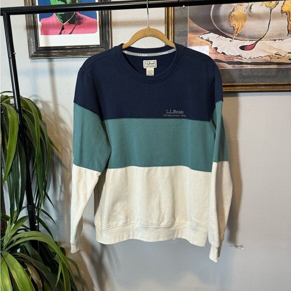 L.L. Bean Colorblock Sweatshirt - Picture 1 of 9